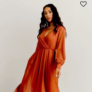 Lydia Rust Maxi Dress by Baltic Born